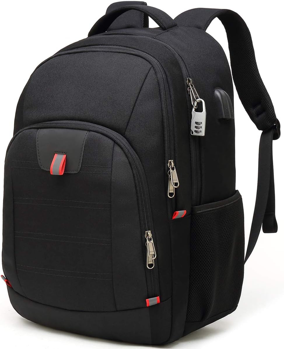 Laptop Backpack for Men, Large Anti-Theft Business Travel Backpack with USB Charging Port, Water Resistant College Computer Bag for Men/Women for 17 Inch Laptop and Notebook | Anti-Theft, Water Resistant, for 17 Inch Laptop, and Notebook