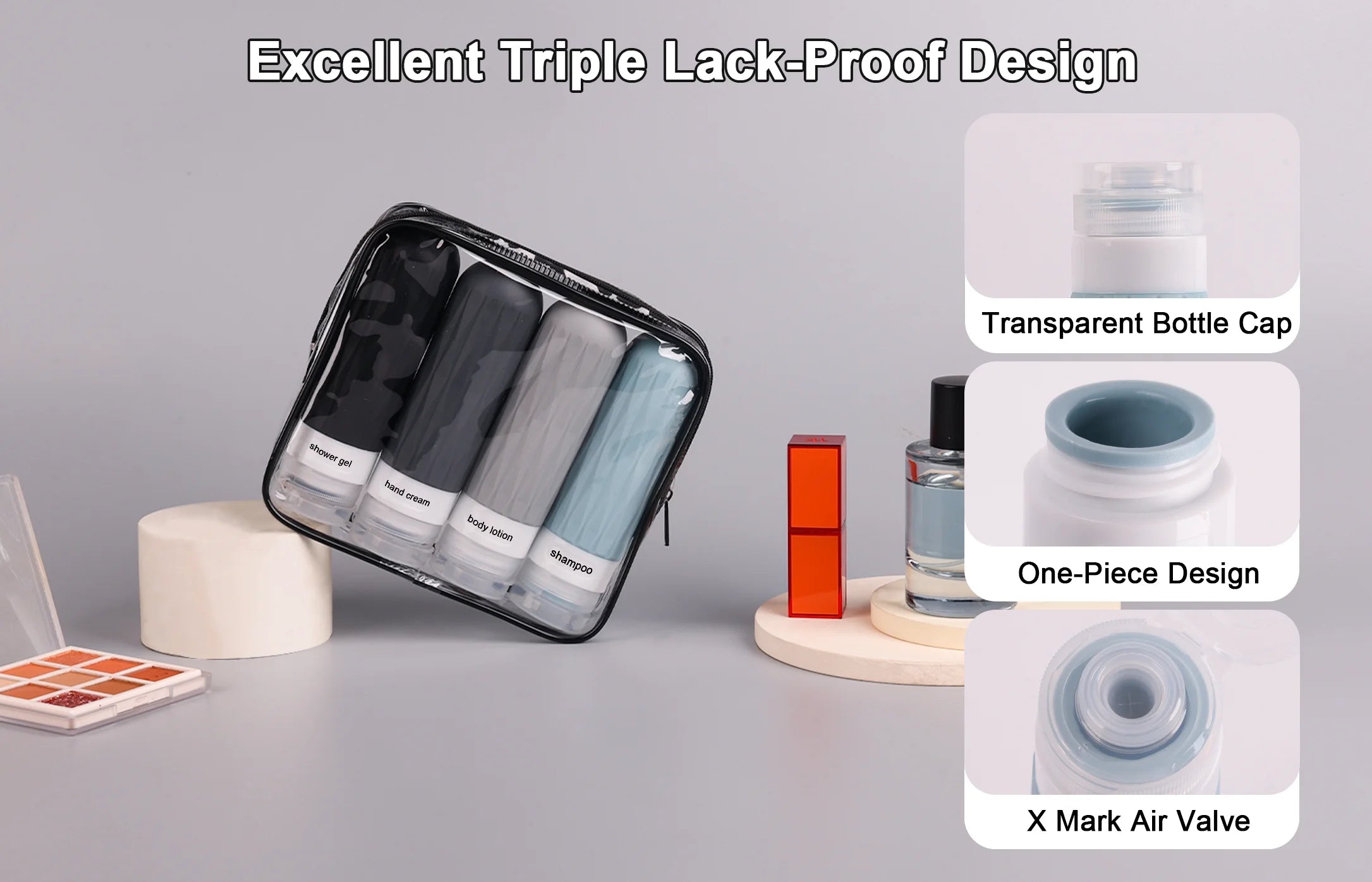 Travel Bottles for Toiletries, TSA Approved Travel Size Containers, 3Oz Silicone Squeezable Bottles, BPA Free, Leakproof Travel Toiletries Bottles for Shampoo, Conditioner (Colorful)