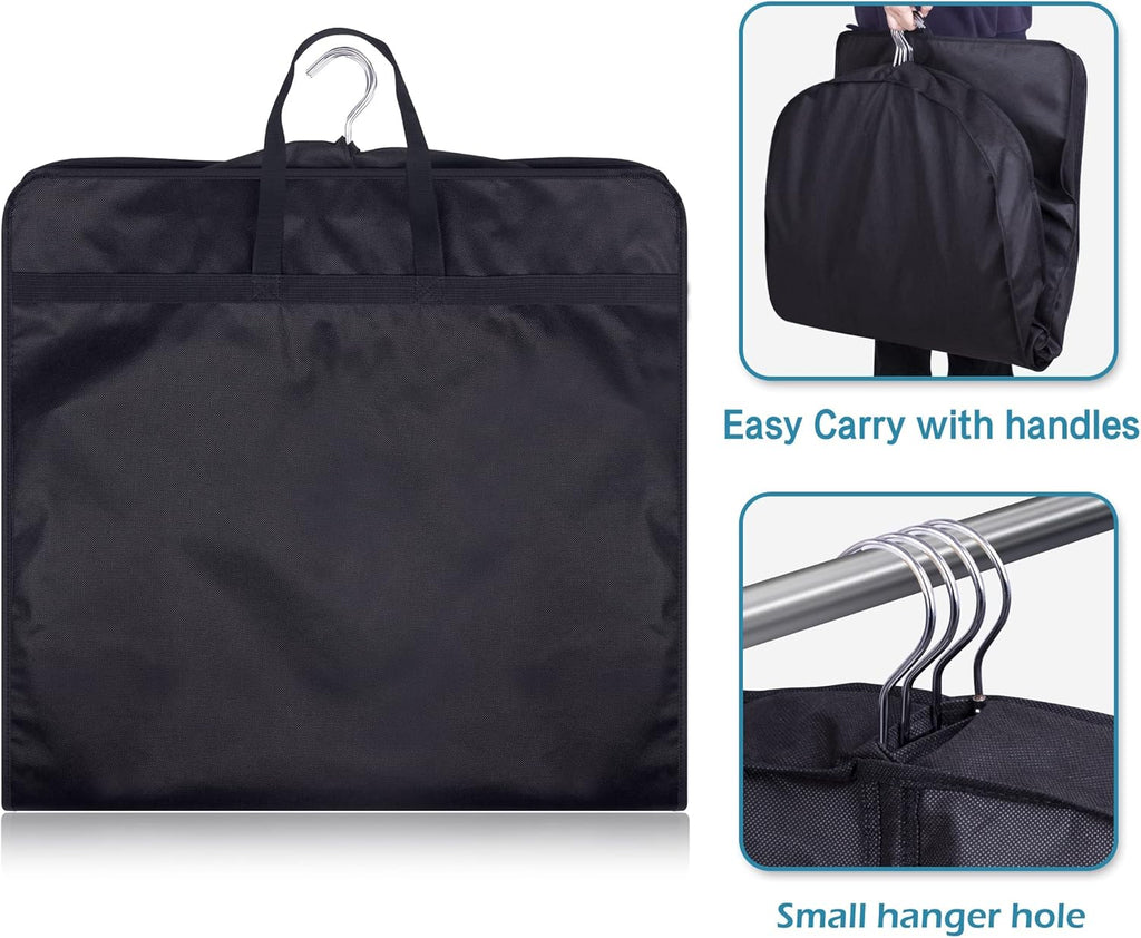43" Suit Bags for Closet Storage and Travel, Gusseted Hanging Garment Bags for Men Suit Cover with Handles for Clothes, Coats, Jackets, Shirts（3 Packs）