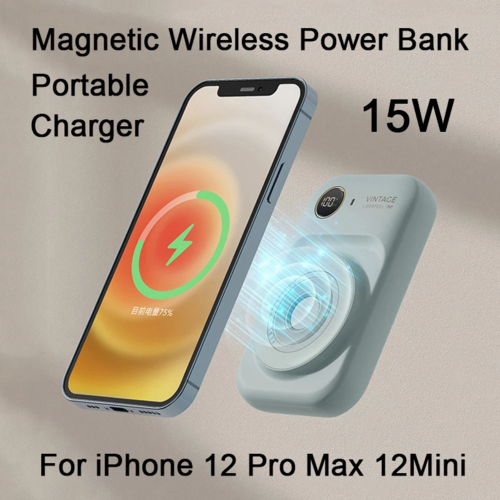 Magnetic Power Bank With Dual-Line