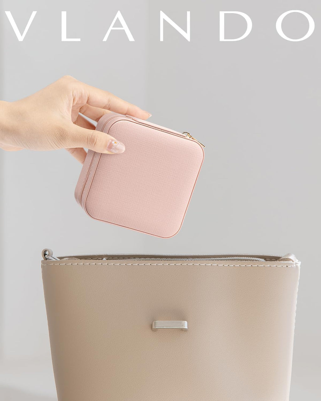 Travel Jewelry Case - Teacher Appreciation Gifts for Women - Small Jewelry Travel Organizer Box Travel Essentials Gift for Teen Girl Women - Pink